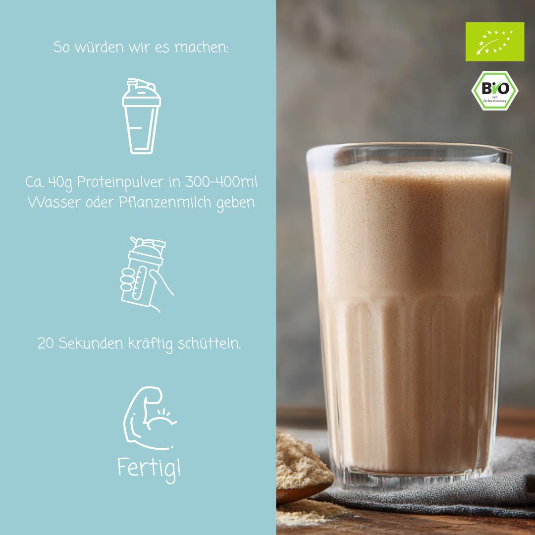 süssundclever.de® Bio Erbsenprotein Pulver | Isolat | 82% veganes Protein | 3,0 kg (3 x 1kg) | Ohne Zuckerzusatz oder Aromen | in ökologisch-nachhaltiger Verpackung