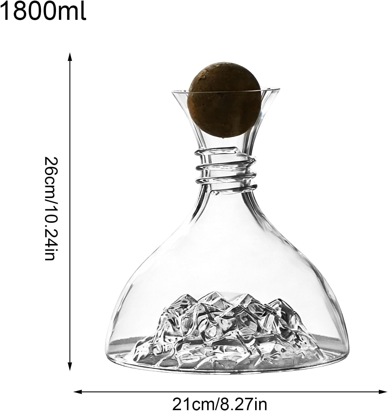 赤ワイン デカンター,1.8リットル飲料容器,家庭用 酒 デカンター - レストラン コレクター ディナーパーティー テイスティング