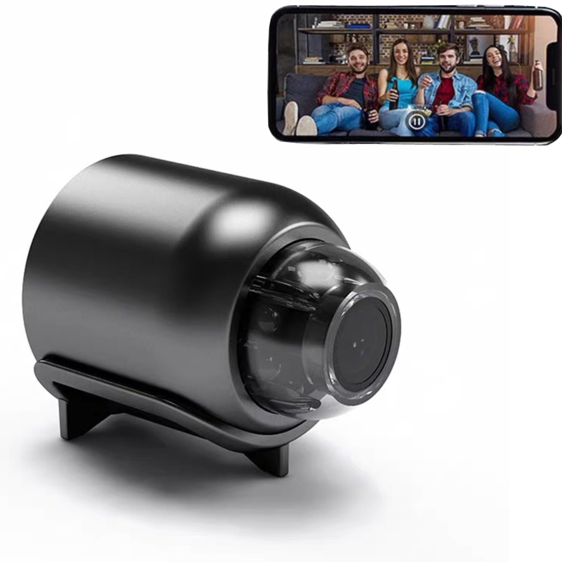 Security Camera, Home Security Camera with Motion Detection, 140° Wide Angle 1080P Pet Camera with Phone App, Camera for Home Room Office Outdoor