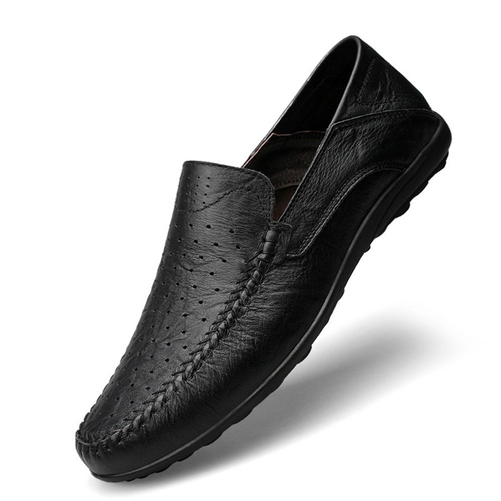 Hombre Mocasines Slip On Verano Agujero Transpirable Comodas Hilo de Coser Trabajo Zapatos