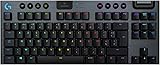 Logitech G915 TKL Tenkeyless Lightspeed Clavier Gamer Mécanique, Switch ultra-plat GL Tactile, RGB LIGHTSYNC, Design élégant et mince, 40+ heures de jeu, Français AZERTY - Noir - 7