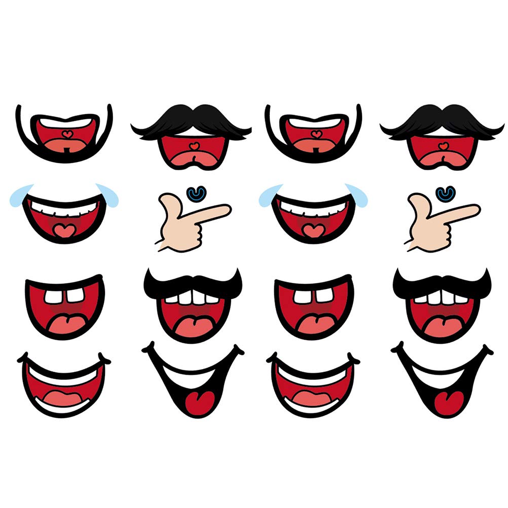 TOYANDONA 80pcs Cute Lip Stickers - Mouth Cover Stickers for Face Cover