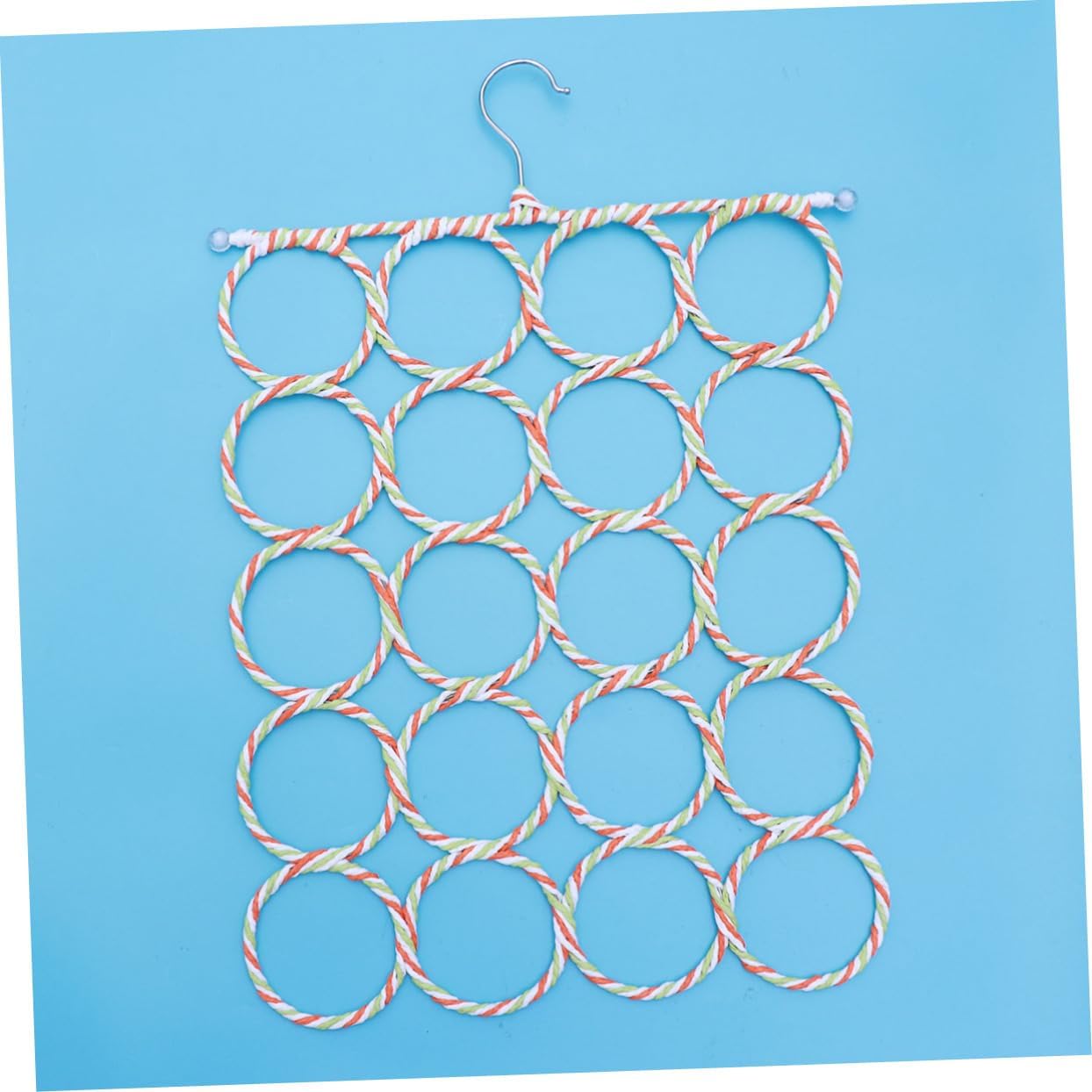 Cabilock Foldable Paper Rattan Hanger Scarf Rack Tie Hanger Closet Organizer Random Color