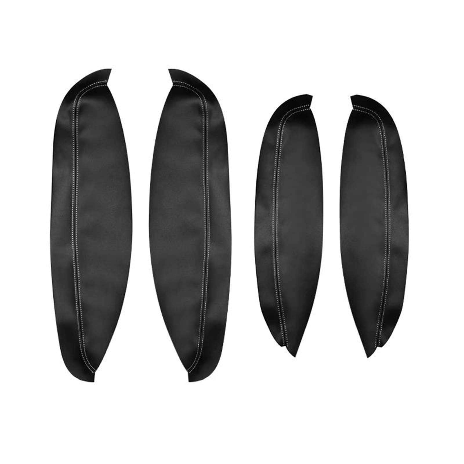 YESKIT Car Door Handle Panel Armrest Microfiber Leather Cover Accessories for Nissan for Qashqai J10 2007 2008-2015(Black-White line)