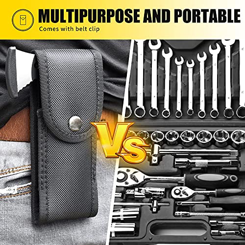 Gifts for Men Dad Fathers Day, Multitool Camping Accessories, 15-in-1 Hatchet Camping Multitool with Nylon Sheath for Men Boys Teens