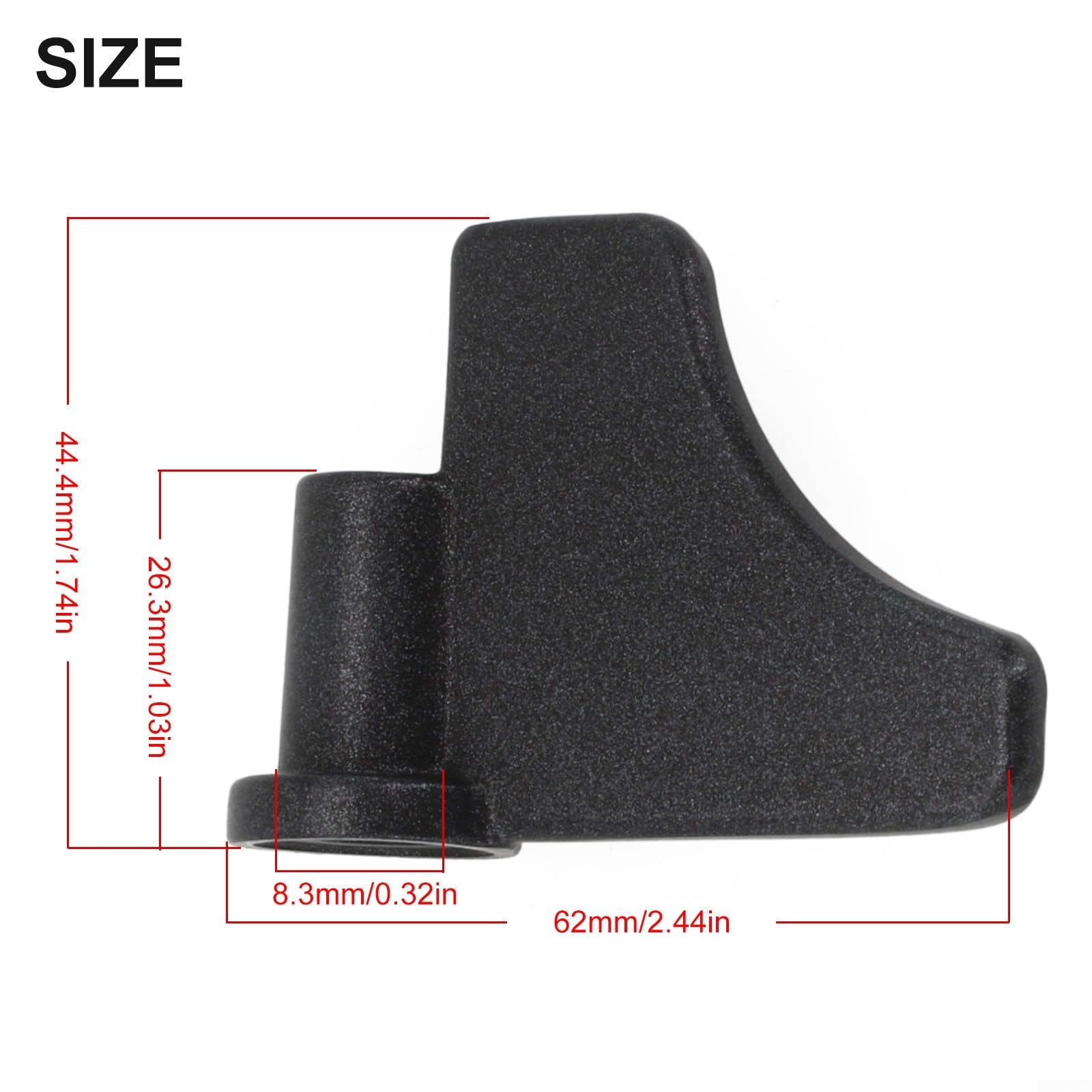 Máquina de pan, cuchilla de amasado, pieza de repuesto de paleta de mezcla, gancho de masa de aleación de aluminio para hornear en casa, accesorio de electrodomésticos de cocina (negro)