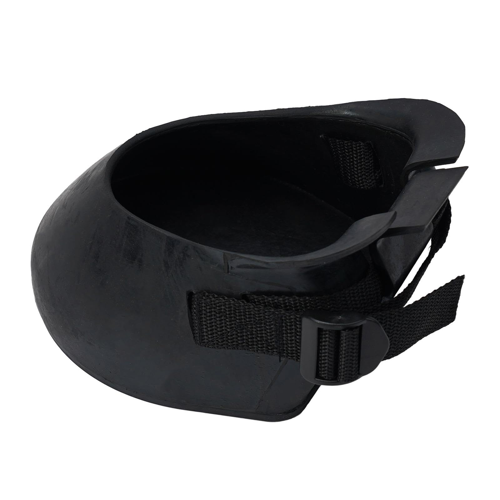 Gummi-Pferdestiefel Anti-Rutsch-Schutz für verletzte Hufe Wundpflege wasserdichte Schuhüberzieher isolieren Schmutz schwarz 2 Stück Größe L (XL)