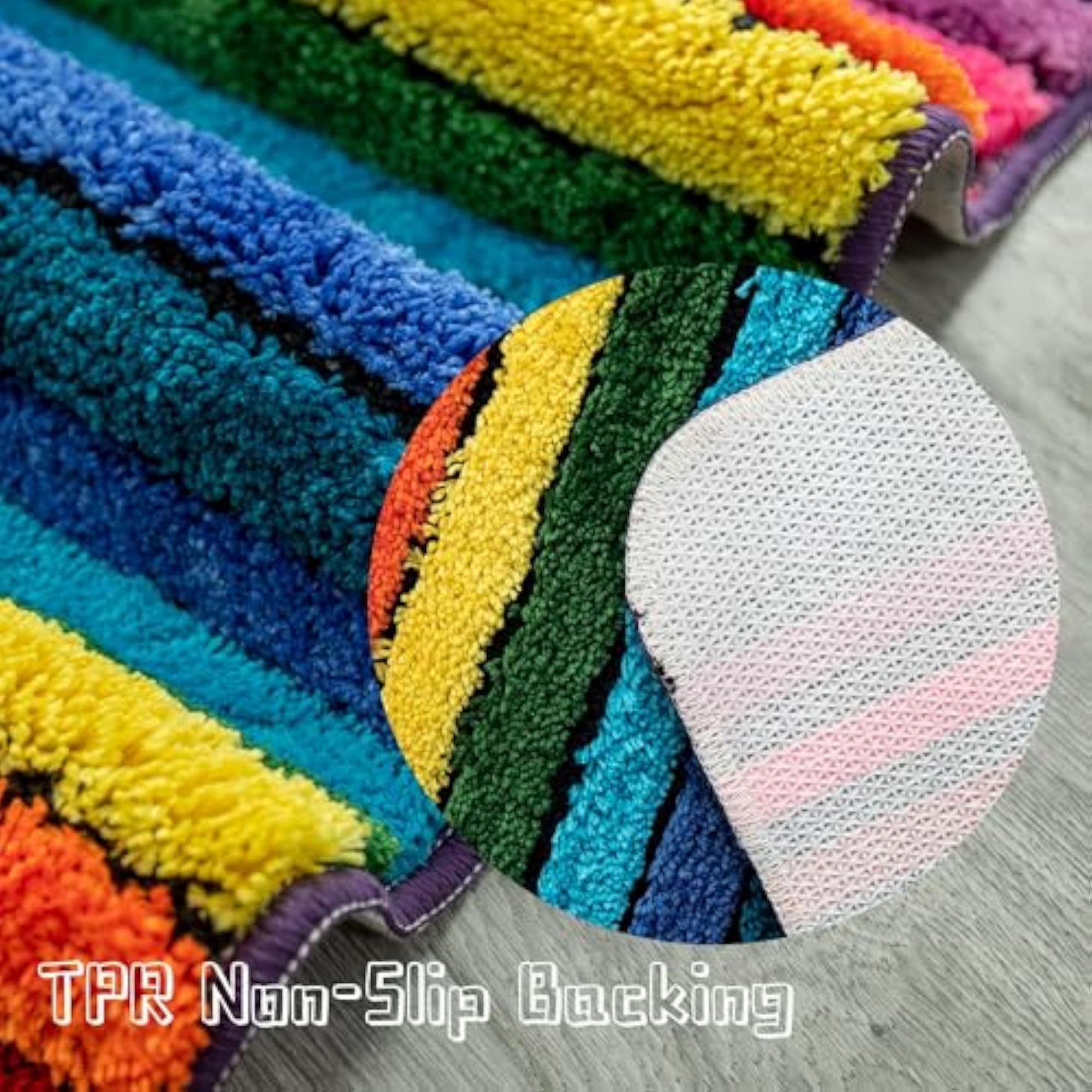 Microfibre Absorbent Bath Mat, Non-Slip Design