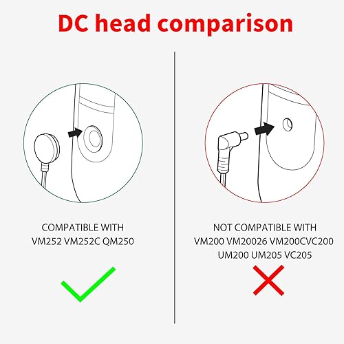 Miniatura 3 de Cargador para Shark VACMOP VM252 - Carga para fregona de vacío inalámbrica para piso duro, repuesto VM252C VM251 QM250, cable de alimentación
