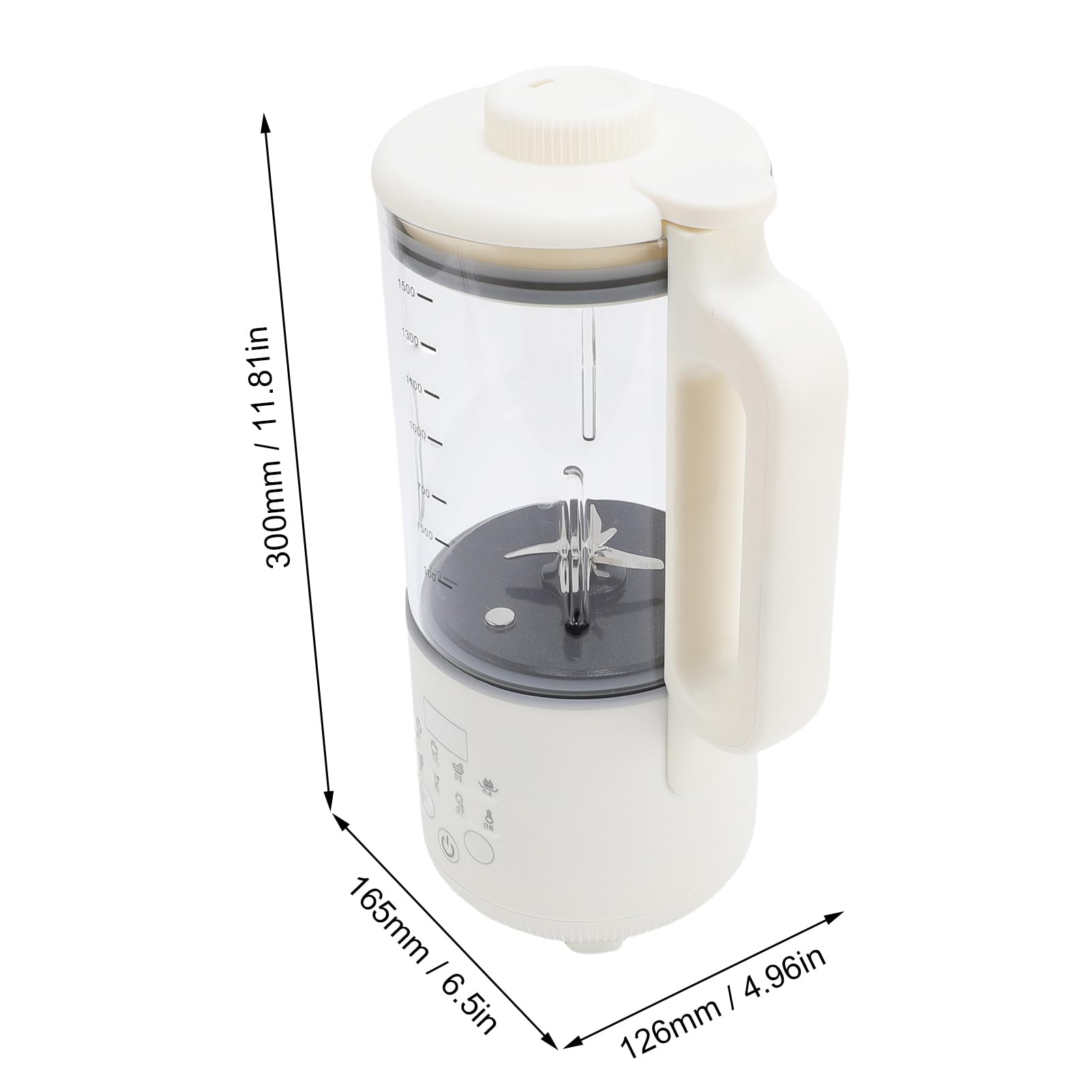 Pongnas Automatyczny Ekspres do Mleka Sojowego o Mocy 120 W i Pojemności 1500 Ml – 8-calowy Blender do Mleka Orzechowego Sojowego z Płatków Owsianych Migdałowych, Funkcja Automatycznego Utrzymywania