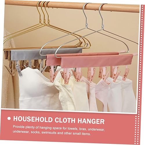 Miniatura 2 de Percha de tela plegable de 6 piezas de perchas de tela plegables Perchas de tela portátil para secadora Estante de secado plegable Clip de ropa