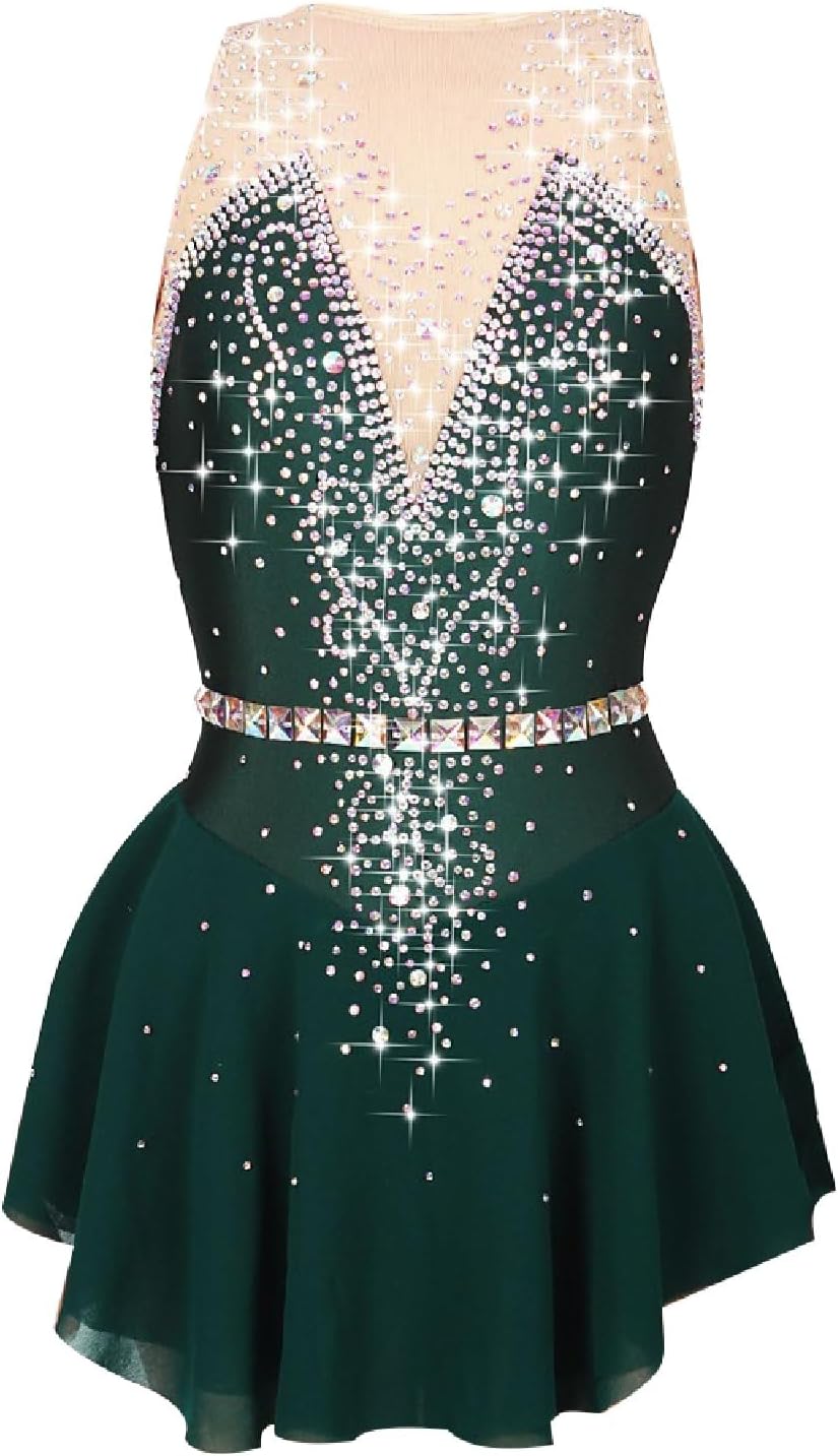Girls' Figure Skating Clothing Sparkling Ice Skating Dress Stage Performance Costume