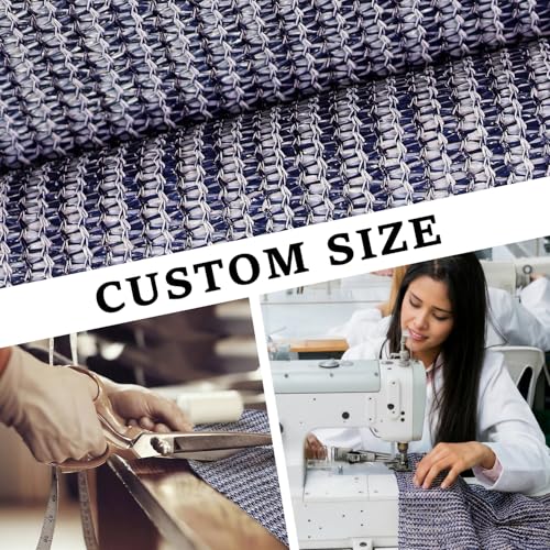 Image of Custom Size 107'' W x 96'' H Outdoor Roller Shades, Cordless Patio Roll Up Outdoor Blinds with UV Protection, Exterior Sun Shade Cloth for Porch, Gazebo, Balcony, Pergola, Bluegrey