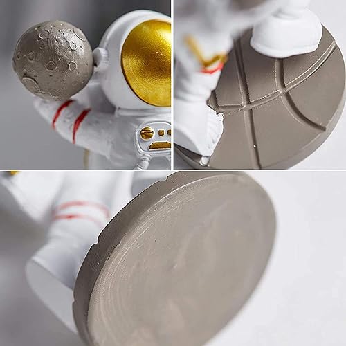 Miniatura 2 de Estatua de astronauta de resina, figura de astronauta, estatuas de astronauta, modelo de escultura para regalos para el hogar, recuerdos, caja