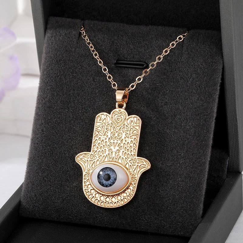Collier Hamsa main de Fatima en argent 925, le cadeau vintage idéal