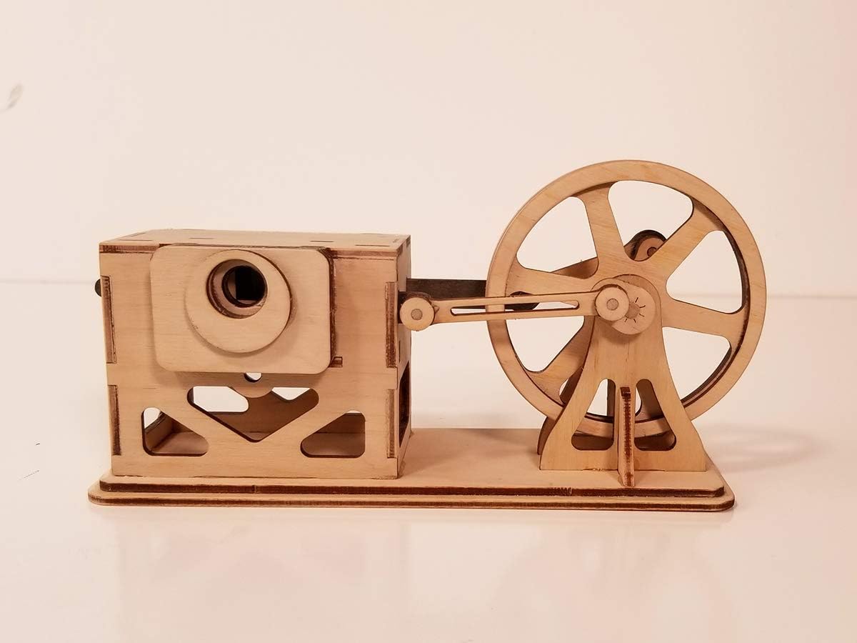ABONG DIY Wooden Steam Engine Kit - Working Model Educational Engine Model Kit, Model Engine Kit – Stem Kits, Steam Engine Model Education Toy DIY