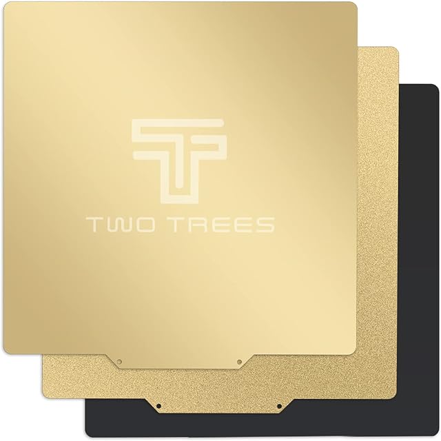 Twotrees Double Side Textured and Smooth PEI Bed 220x220mm PEI Sheet Mat for I3 Mega S Anets A8 A6 Magnetic PEI Bed Spring Steel Build Plate