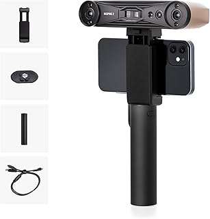 Revopoint INSPIRE 2 3D-Scanner Standard & Mobiles Kit, Mehrstrahl-Laser & Strukturiertes Licht, Scannen im Freien & Kabelloses Scannen, Vollfarbscans, Optischer Zoom