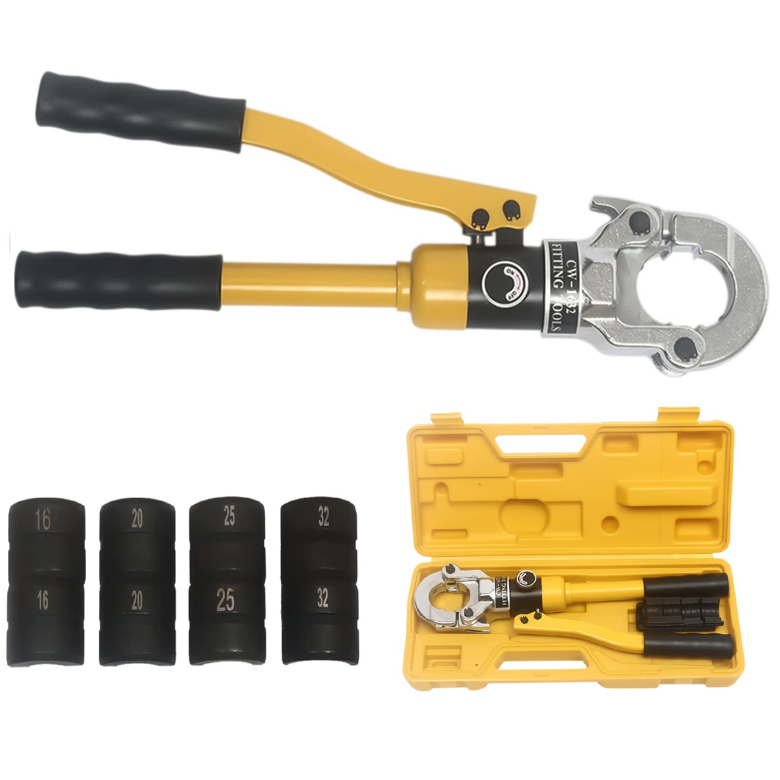 Zxgrfdefa One Color Clamp, 32 Crimping Pliers 16, Mm Ergonomic Handle 360° Rotating Head, 12T