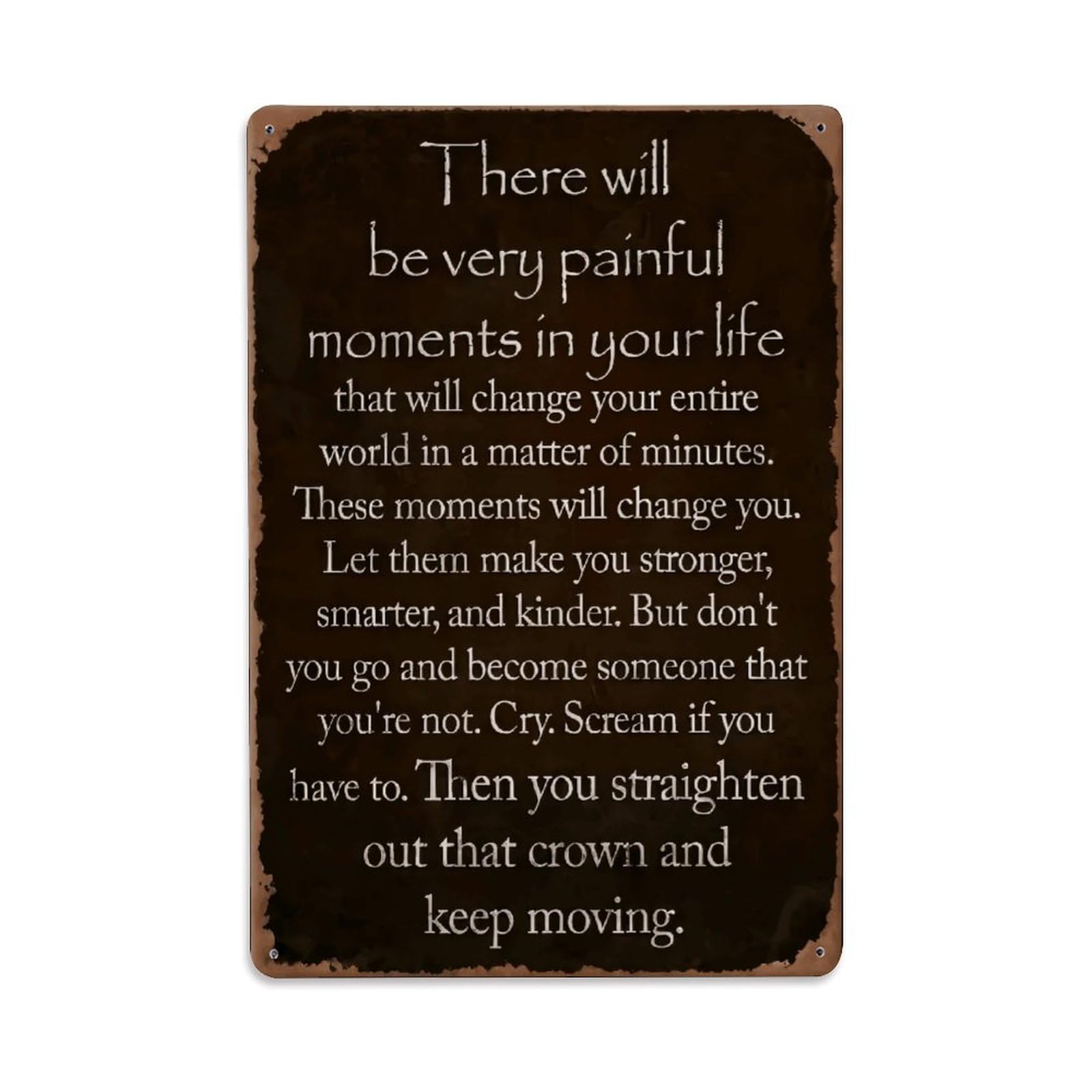 Ldfuieksufg Style Inspirational Life Quote Vintage Metal Wall Sign Vintage Aluminium Metal Sign, Retro Wall Decor For Home, Bar, Garage & Farmhouse 30X20cm