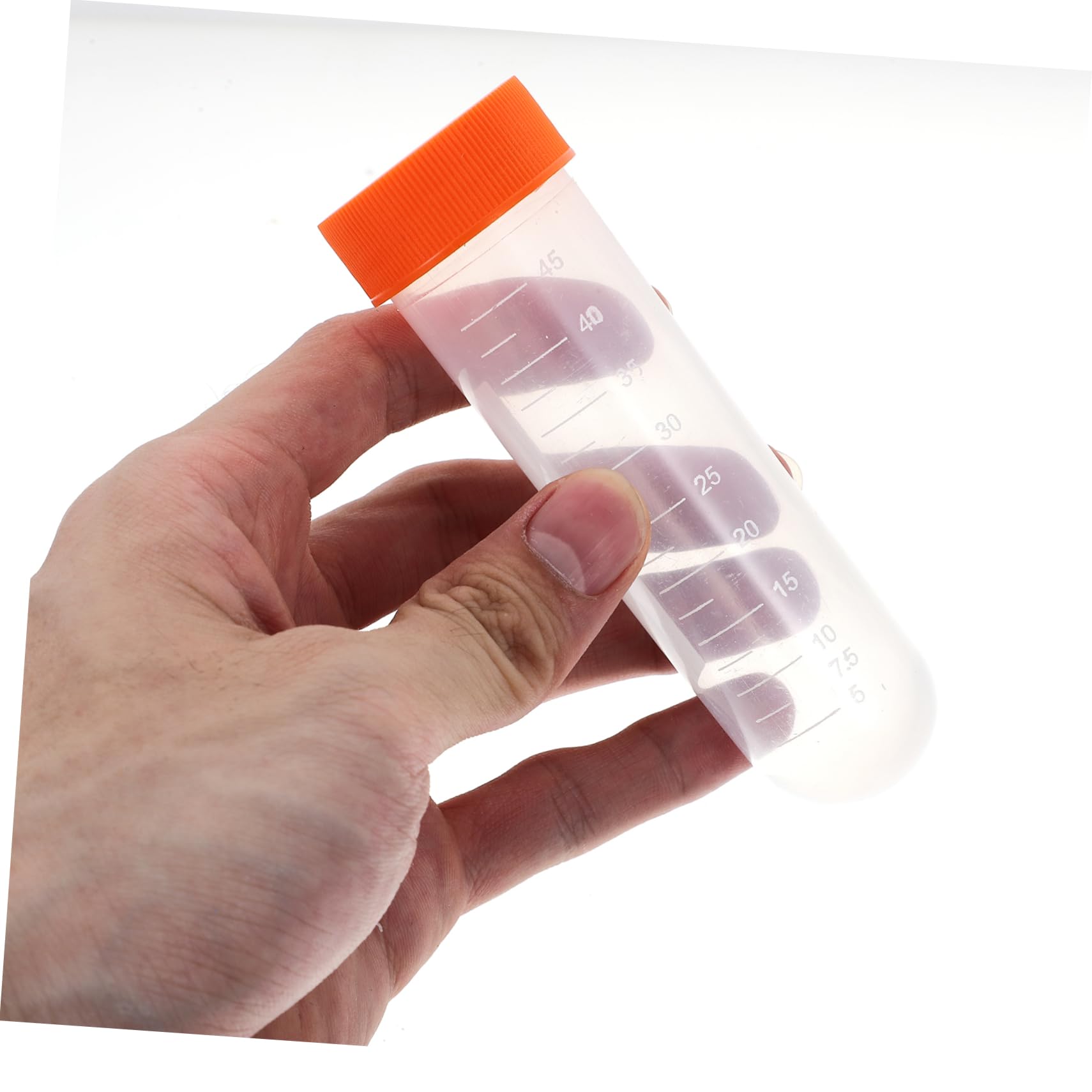 PLAFOPE 100 Piezas Tubo Centrífugo Tubos De Laboratorio De Plástico Suministros De Laboratorio Tubos De Ensayo De Laboratorio Tubos De Ensayo Con Tapas Colocar El Plastico Fondo Redondo