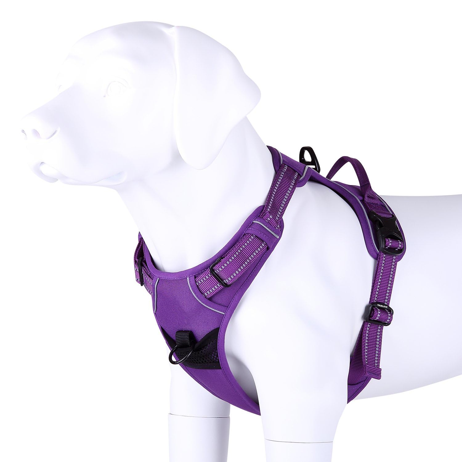 Truelove No Pull Dog Harness with Easy Control Handle and 2 Leash Attachments,Reflective Adjustable Pet Vest - image 6