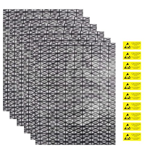Paquete de 10 bolsas grandes antiestáticas con adhesivo antiestático, 30 x 40 cm, bolsas ESD antiestáticas para placa base, tarjetas gráficas, discos duros