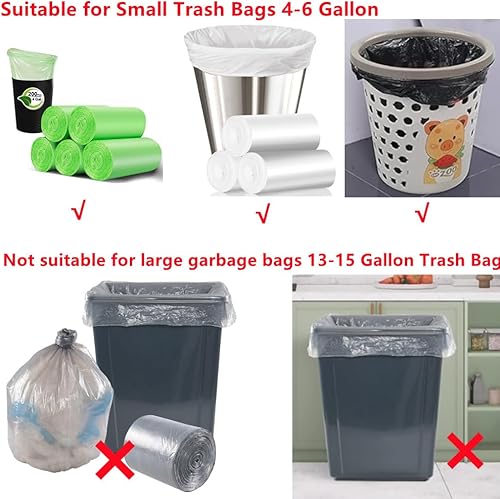 Miniatura 2 de Paquete de 2 bolsas de basura acrílicas, dispensador de bolsas de basura para cocina, baño, soporte de almacenamiento de bolsas de basura debajo del