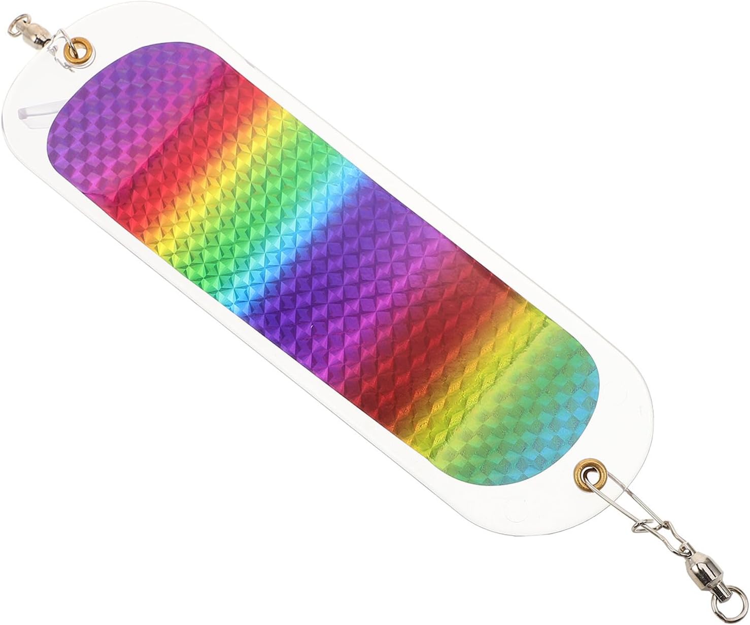Abs Fishing Trolling Flasher for Salmon Lures Universal Compatibility and Stable Underwater Posture, White Reflective Surface for Freshwater and Saltwater Predatory Fish