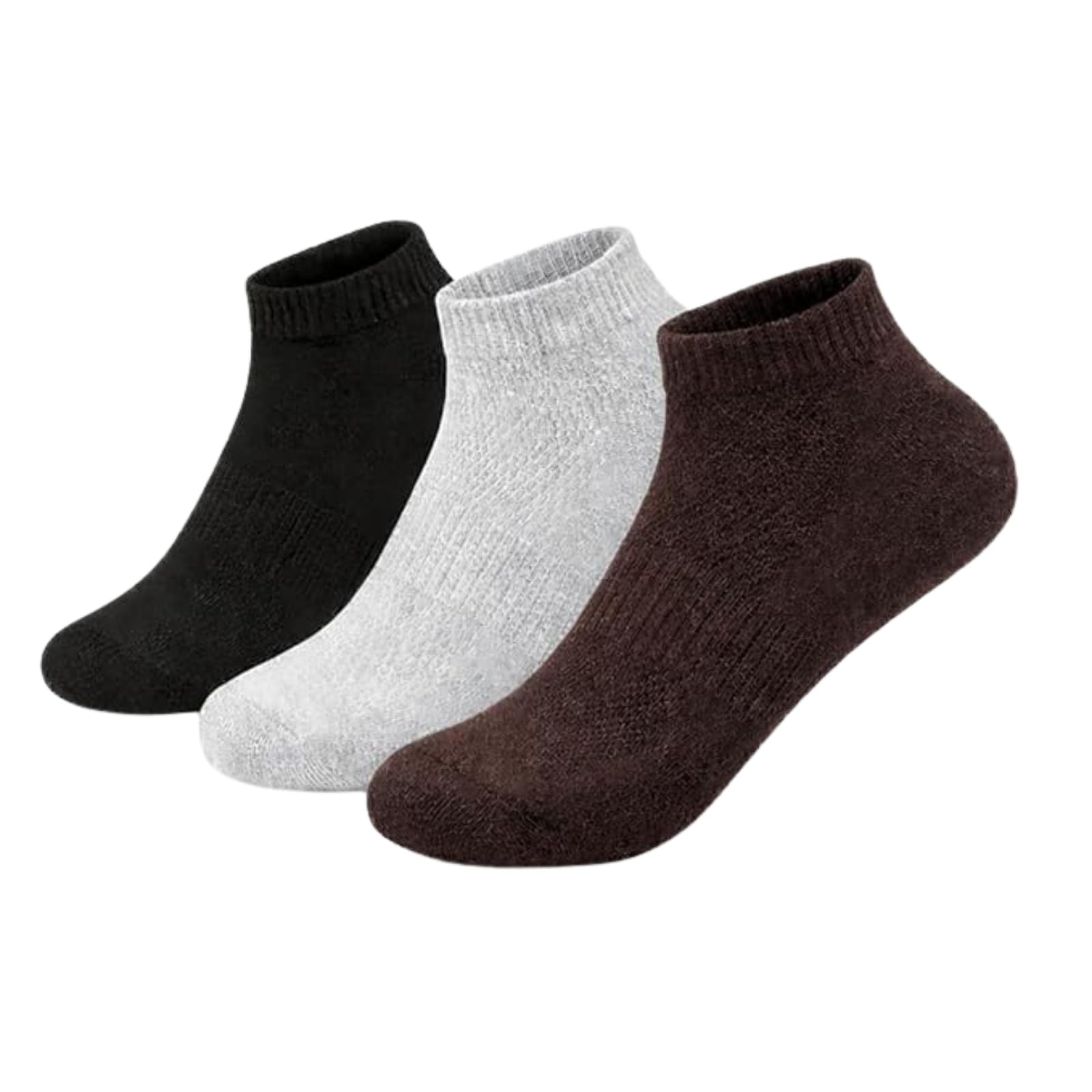 Men Ankle Length Cotton Socks Pack of 3 Breathable Stretchable Sports and Casual Low Cut Socks for Gym Running and Office Comfort Fit-image-18