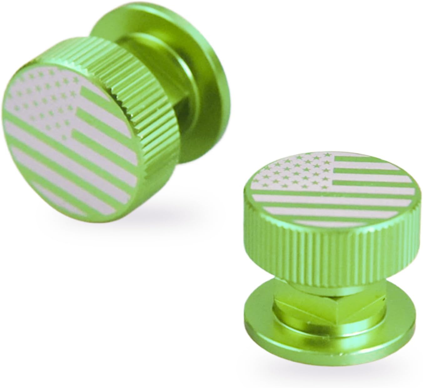 Welding Hood Pipeliner Helmet Fasteners, Green American USA Flag Pattern Aluminum Helmet Pipeliner Headgear Replacement Parts Accessories Screws Flip Hood, Anti-Rust and Durable