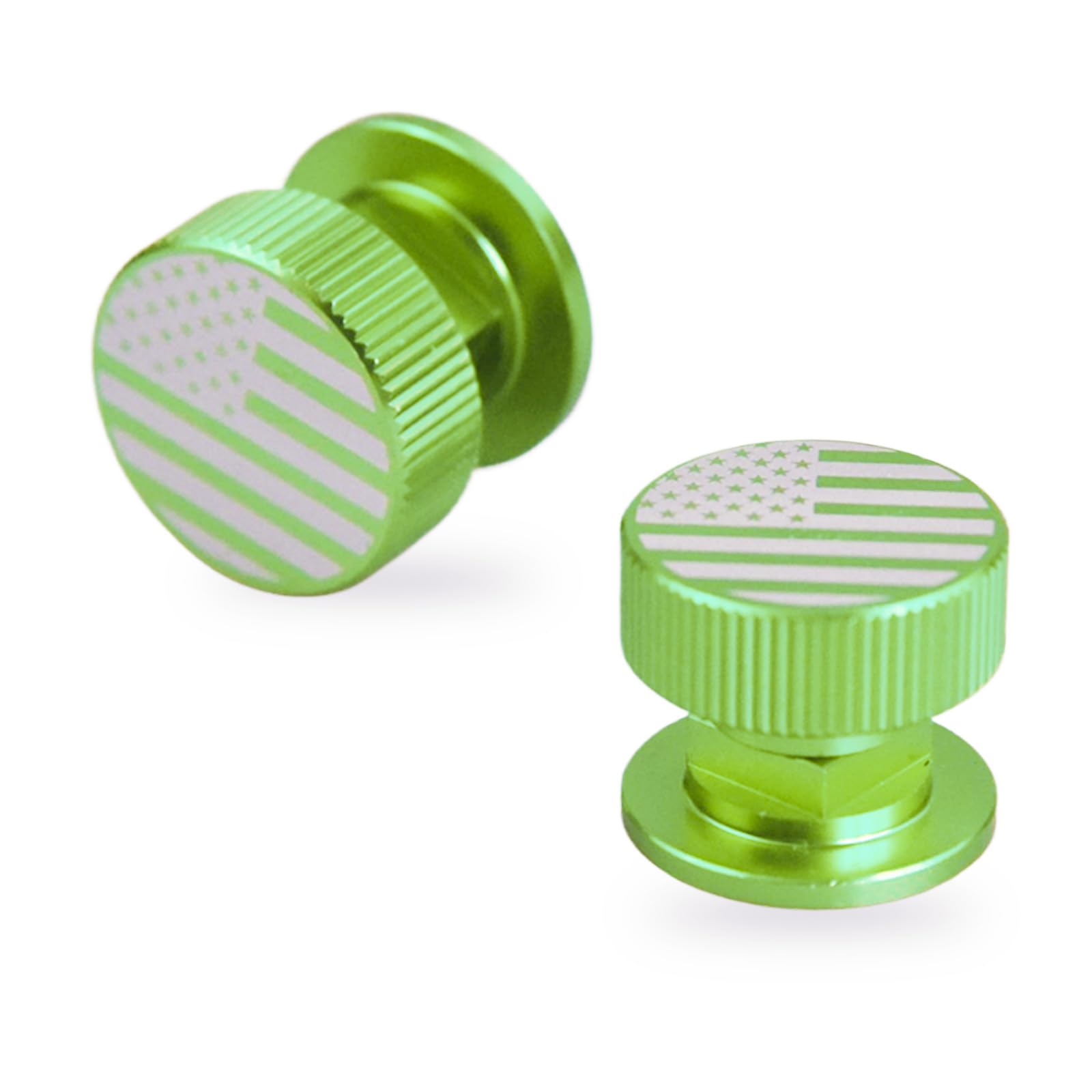 Welding Hood Pipeliner Helmet Fasteners, Green American USA Flag Pattern Aluminum Helmet Pipeliner Headgear Replacement Parts Accessories Screws Flip Hood, Anti-Rust and Durable