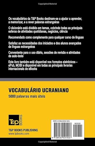 Vocabulário Português-Ucraniano - 5000 palavras mais úteis (European Portuguese Collection) (Portugu