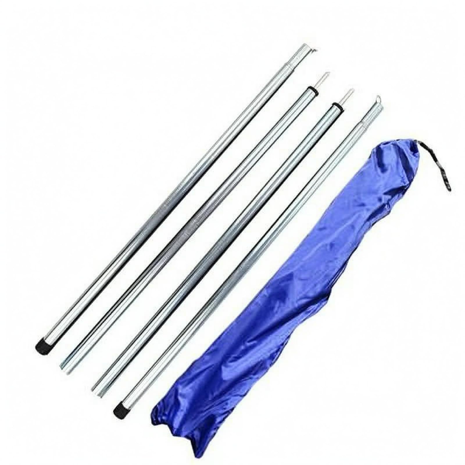 Galvanized Iron Tent Support Poles Storage Bag Extendable Support Poles 16 Mm Extendable Shelter Pole Silver Metal Finish, 1M, Iron-image-27