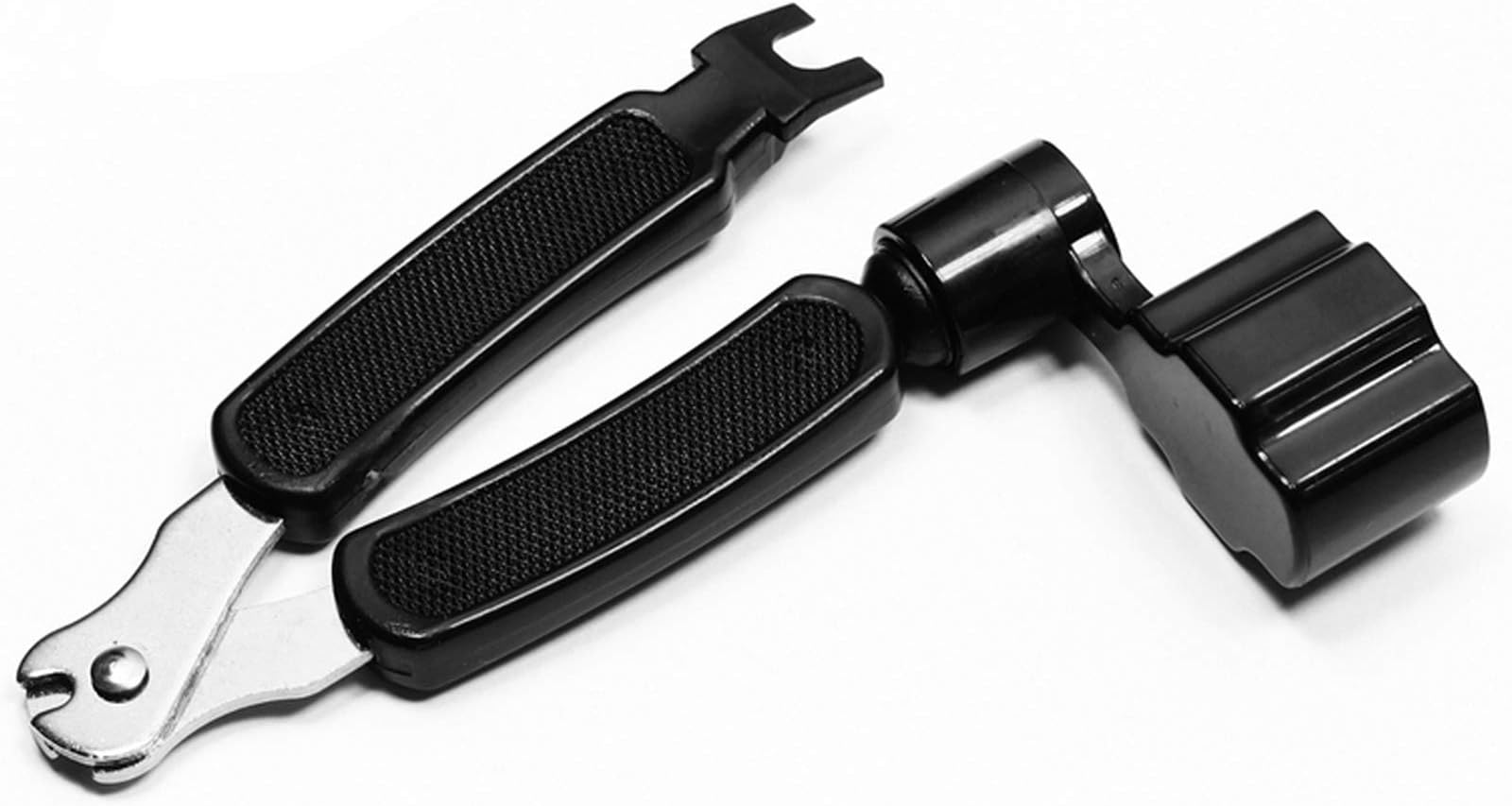 Pro Guitar String Winder Cutter 3 In 1 Bridge Pin Puller Tool (Black)