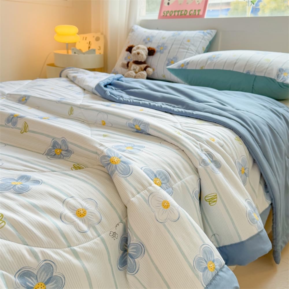 Trapuntino Copriletto Primaverile Estivo Con Pizzo Piccoli Fiori – Morbido E Traspirante 100% Poliestere, Leggero Per Letto Singolo E Matrimoniale (Rosa Chiaro, 200x230 Cm)