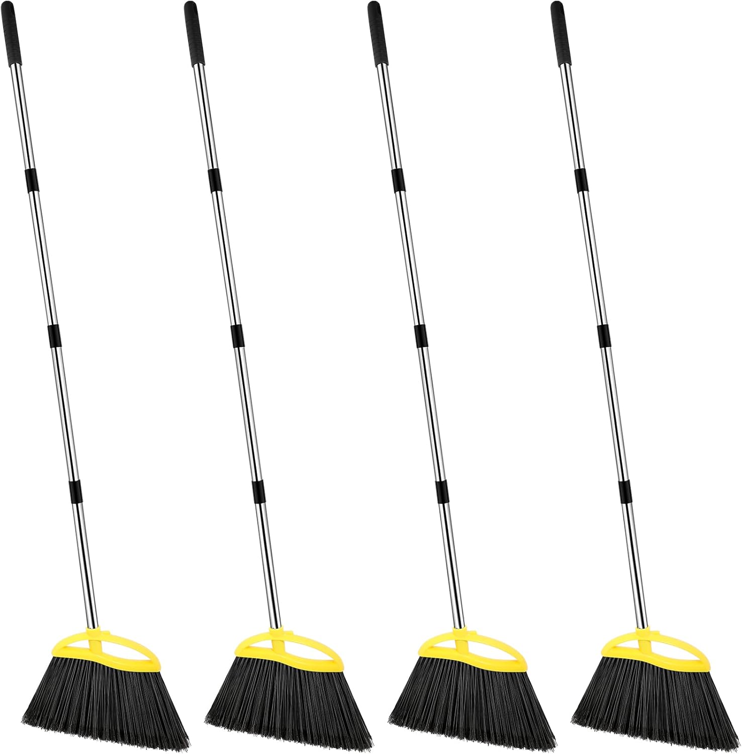 Gerrii 4 Sets Heavy Duty Commercial Broom Bulk 57.9 Inch
