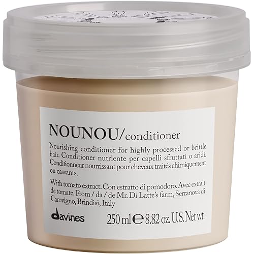 Davines NOUNOU Conditioner, Hydrating Deep Conditioner for Bleached, Permed, Relaxed, Damaged Or Very Dry Hair, Replenishes Chemically Processed Hair