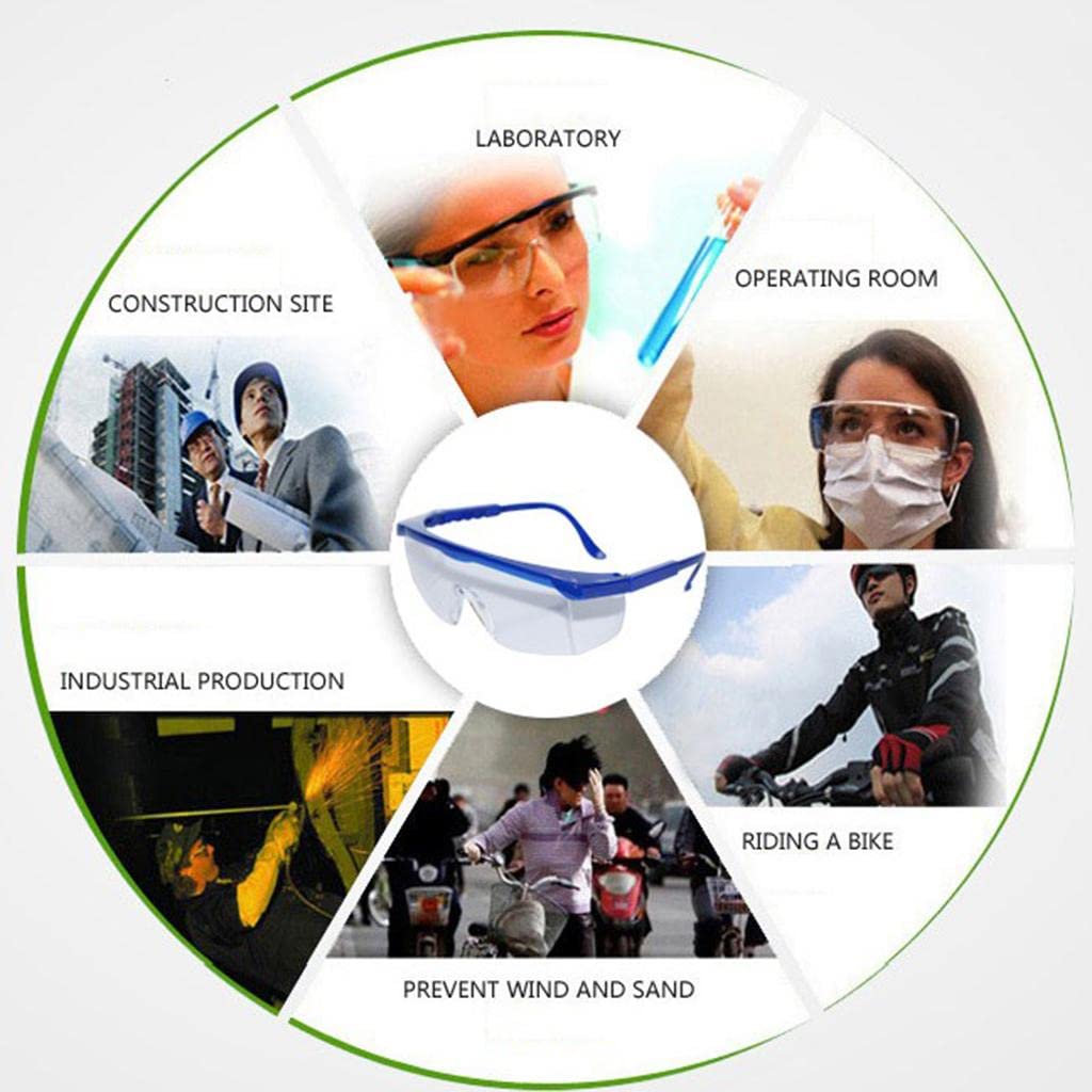 10 gafas de seguridad antivaho, polvo, viento, protección para los ojos
