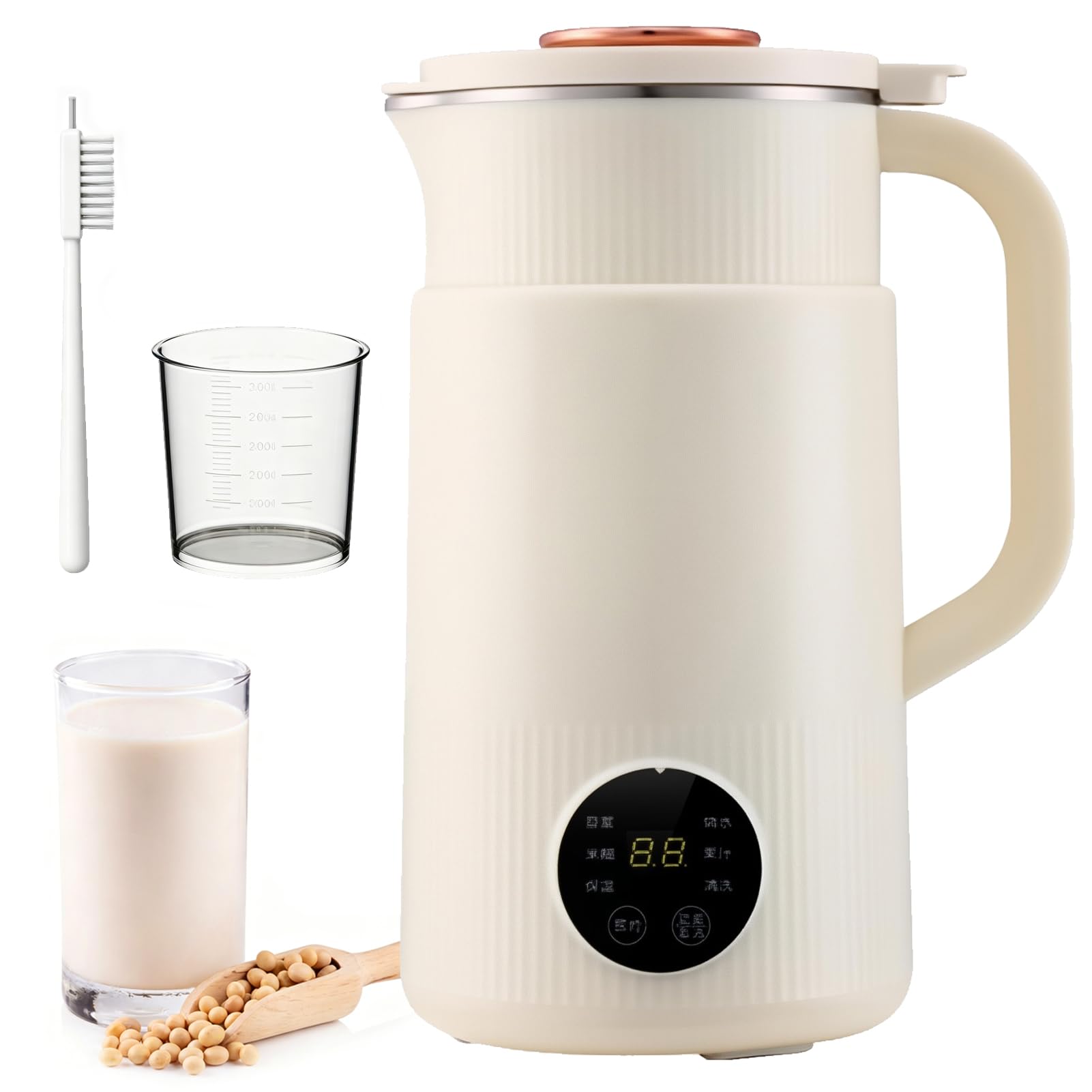 Machine à lait de soja 6-en-1 800ml automatique pour lait d'amande et d'avoine maison