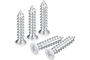 uxcell ST4x20mm White Screws Self Tapping Screws