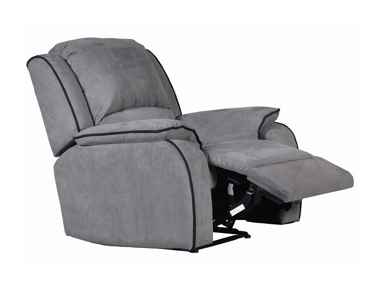 Vente-unique Couchgarnitur Relax 3+1 - Microfaser - Grau - Hernani