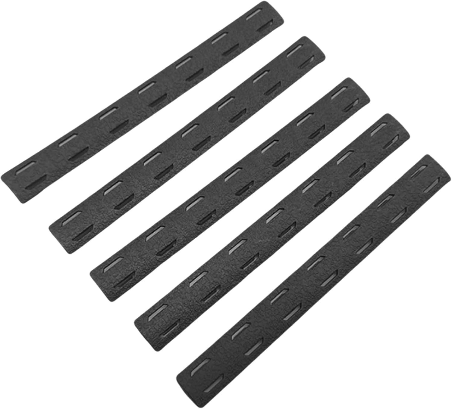 LOTGAUEN Picatinny Rail Polymer 5Pack Polymer Rail for Mloc Black