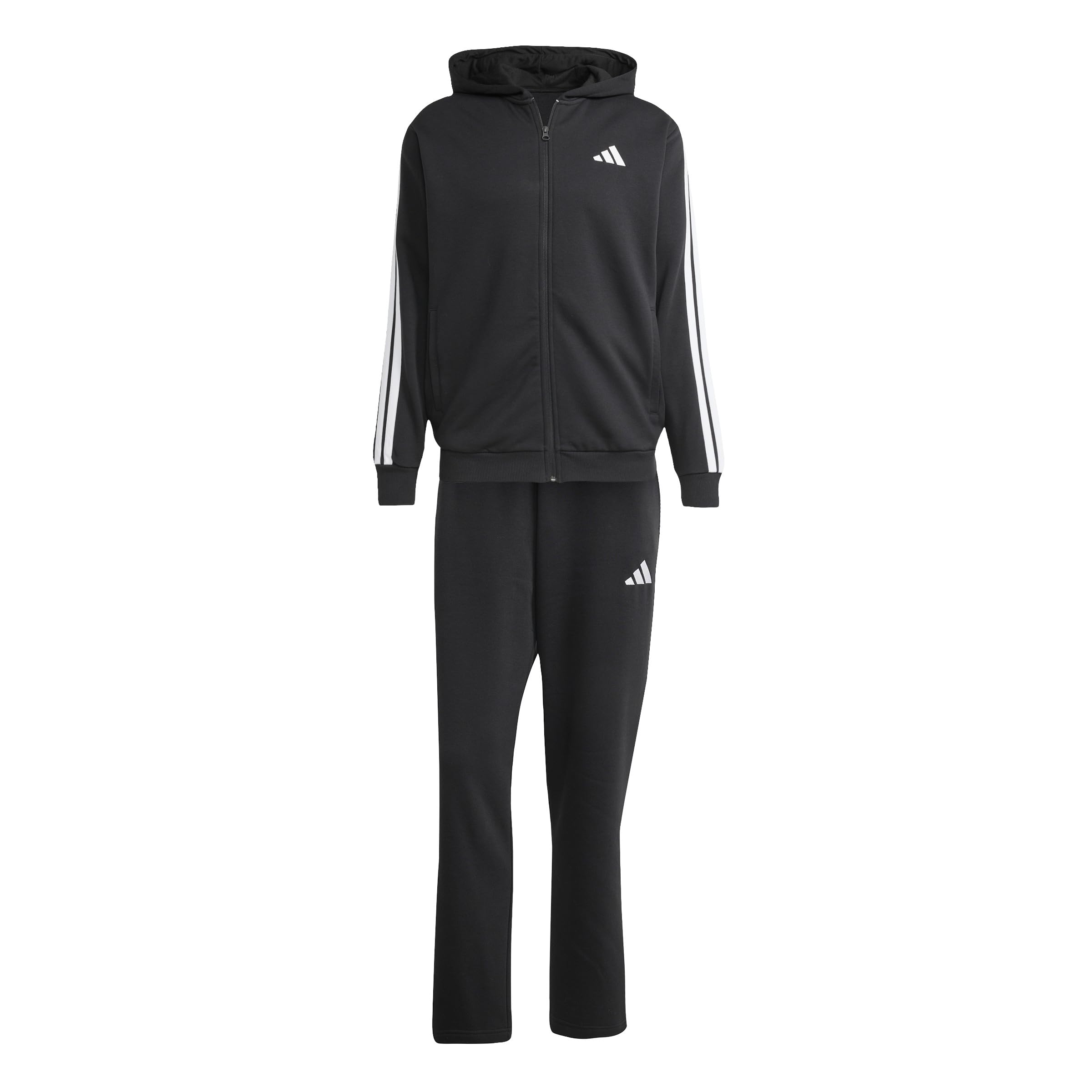 adidas Herren COLORBLOCK HOODED TRACKSUIT, black/​white, M