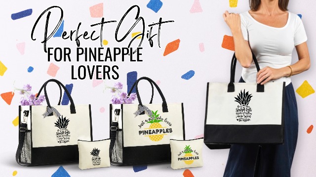 Bolso Tote de Lona para Mujeres Amantes de la Piña miniatura 7