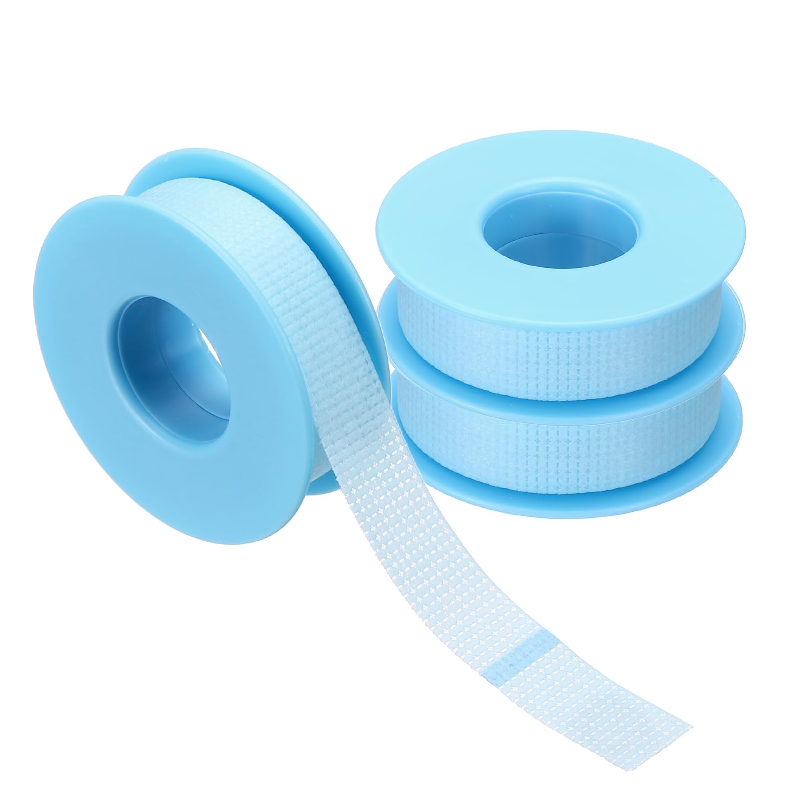 PATIKIL 12.5mm x 4.5m Eyelash Tape, 3 Rolls Eye Lash Tape Silicone Removal Breathable Easy Tear Adhesive for Eyelash Extensions Clusters Makeup Eye Shadow Eyeliner Lift, Blue