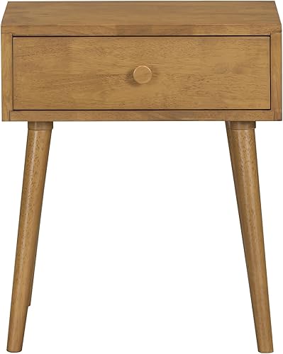 Miniatura 16 de NTC Mesita de noche Zoe de roble macizo, mesa auxiliar moderna de mediados de siglo, muebles de noche, mesa auxiliar, fácil montaje, negro quemado