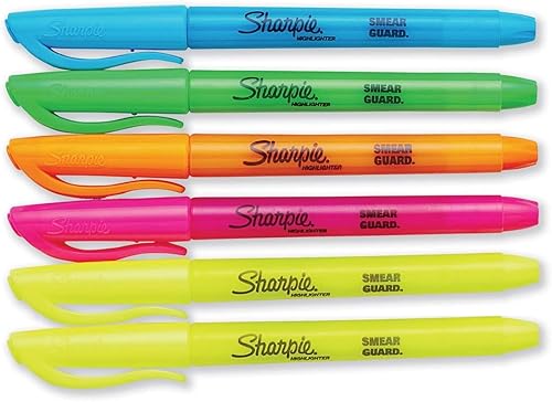 Miniatura 1 de Sharpie Resaltadores estilo bolsillo colores surtidos 4 bolígrafos más 2 bonos