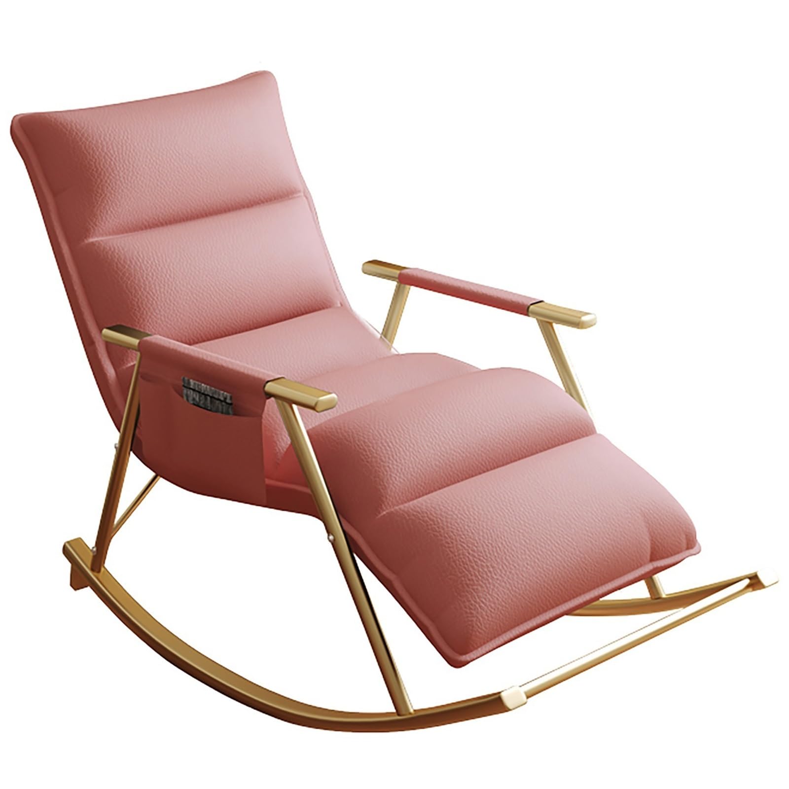 Chaise à bascule confortable rose pour vos moments de détente sur le balcon