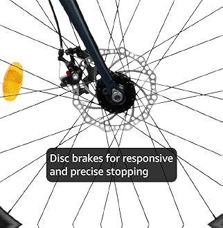 700C Lightweight Aluminum Road Bike, 16-Speed Racing Bicycle with Disc Brakes, Hybrid Commuter Bike for Men and Women, Perfect for City Roads and Outdoor Cycling